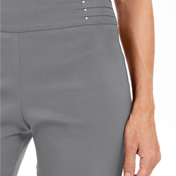 JM Collection Slim Leg Rivet Pants Sz Small P NWT - Picture 4 of 7